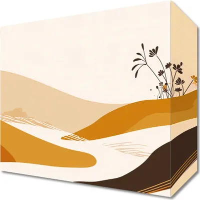 Produktbild von Bilder für das Wohnzimmer Boho modern 20x20cm Landschaft in Goldtönen