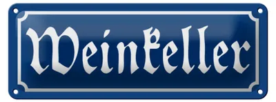 Produktbild von Blechschild Weinkeller 27x10cm Wein Sekt Lagerraum Dekoration