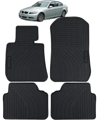 Obrázok produktu pre Prémiové gumové podlahové rohože, predné a zadné, pre modely BMW E90 E91 (sedan a kombi) od roku 2004 do roku 2012