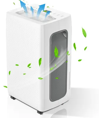 Image de Déshumidificateur Peviasot de 26 litres, avec un réservoir de 4,3 litres, une minuterie réglable de 1 à 24 heures, 2 vitesses de ventilation, un mode séchage et une sécurité enfant