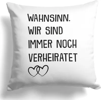 Produktbild von 22Feels Hochzeitstag Geschenk Frauen Kissen Männer Deko Valentinstag Ehepaar Dekoration Wohnaccessoire Wohnzimmer Schlafzimmer Couch