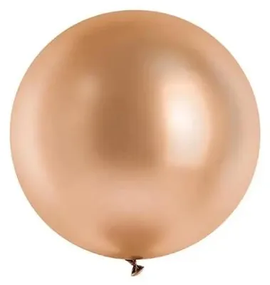 Image de Ballon brillant rose doré, 60 cm - PartyDeco