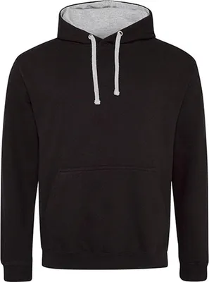 Produktbild von Just Hoods JH003 | Varsity Herren Hoodie / Kaputzenpullover - Farbe: Burgundy/Charcoal (Heather) - Größe: XXL