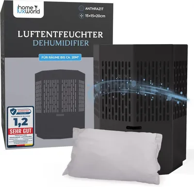 Produktbild von HomeLuxWorld Kompakter Designer-Luftentfeuchter in Anthrazit