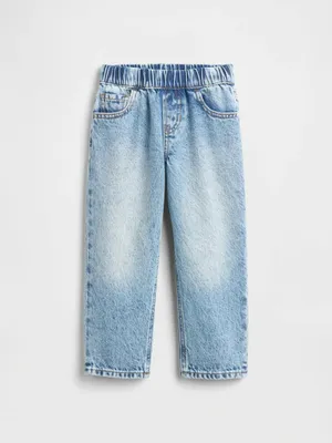 Produktbild von GAP Baby Baggy Jeans für 2 Jahre, Blau, 100% Baumwolle, mit elastischem Bund
