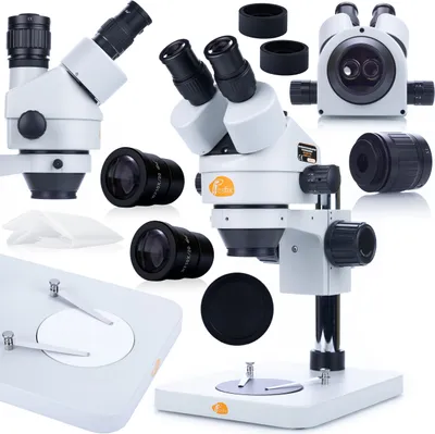 Produktbild von Rosfix Mercury Pro MSMP-T-PS1 - Trinokular-Stereomikroskop | 7-45x Zoom, Erweiterbar bis 270x | Ergonomisches Design | Hochwertige Optik