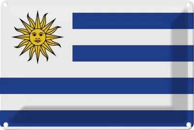 Produktbild von vianmo Blechschild 20x30 cm Uruguays Uruguay Flagge Fahne Wappen