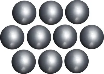 Produktbild von MAUL Magnet Kugel 10 Stück 0,6 kg Kunststoff Ferrit bruchsicher lackiert Ø 3 x 2 cm silber
