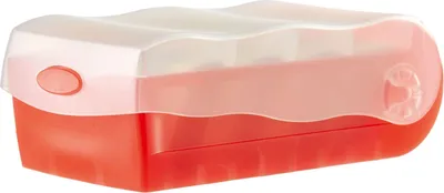 Produktbild von Karteibox Croco A7 quer Lernkartei mit 100 Karten transluzent-rot Packung mit 3 Stück