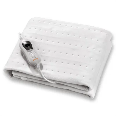 Produktbild von Goliving Elektrische Heizdecke - 1-Personen - Wärmedecke - 3 Wärmestufen - Timer - 60 Watt - Polyester - 80x150cm - Weiß