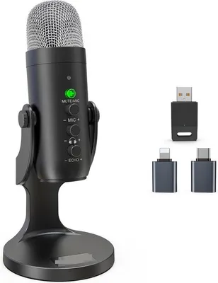 Zdjęcie produktu dla Mikrofon pojemnościowy USB do streamowania, nagrywania głosu, ASMR, YouTube i Twitch na komputerach Mac i Windows