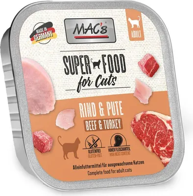 Produktbild von MAC's CAT - Schale 16x100g  |  Rind & Pute