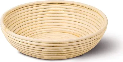 Produktbild von Neustanlo | Gärkörbchen | aus Peddigrohr gefertigt | ideal für Brote bis 3,5 kg | Durchmesser: 32 cm | fördert gleichmäßiges Gären und Backen