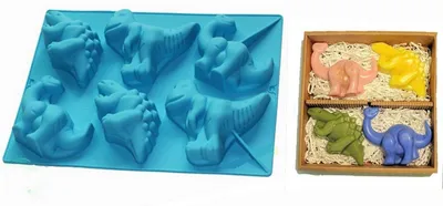 Produktbild von Silikon Backform Muffinform Dinosaurier Totenkopf 12er Set Antihaft