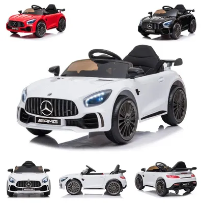 Image de Véhicule pour enfants - Voiture électrique "Mercedes GT R" Mod. 011- licencié - 12V4,5AH, 2 moteurs, 2,4Ghz, MP3, siège en cuir+EVA-Blanc