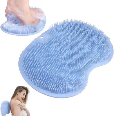 Productafbeelding van Grote voetenschoonmachine voor voetverzorging - Voetreiniger met siliconen massagepad - 22 x 29 cm