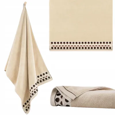 Image de Serviettes de bain Serviette de douche Serviette en coton égyptien, haute qualité ZEN 2 50x90cm beige HOMLA