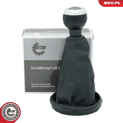 Produktbild von ESEN SKV Schaltknauf Schalthebelknauf Chrom/Schwarz Leder 6-Gang für MINI Schrägheck (R56) Clubman (R55) Cabrio (R57) Roadster (R59) Coupe (R58)