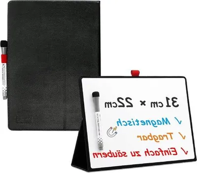 Image de Tableau magnétique portable - Adapté aux enfants - Pièce unique - Blanc - 31 cm x 22 cm