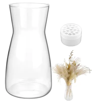 Glasvaas transparent 20 cm, Blumenvase für Tischdekoration