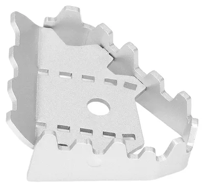 Image de Rallonge de pédale de frein pour moto en alliage d'aluminium usinée CNC, antidérapante, compatible avec les modèles Tenere 700, XT et Z700 de 2019 à 2021 - Gris