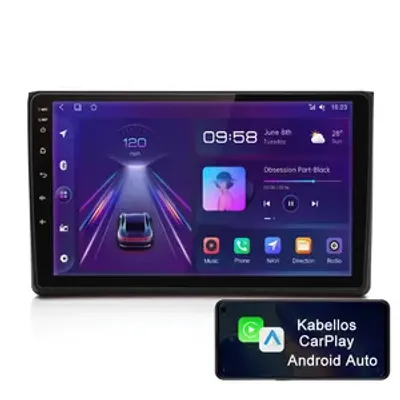 Image de Carplay 9" Android13 pour AUDI A4 2000-2009 GPS Navi BT SWC RDS WIFI DAB 2+32G RDS DSP USB 2DIN