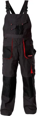 Obrázek produktu pro Kalhoty montérkové s laclem, M 50/170-176, šedé, LAHTI PRO