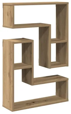 Image de Étagères murales cubiques, lot de 2, en bois