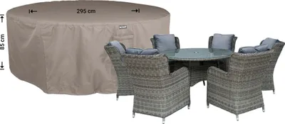 Produktbild von Raffles Covers Schutzhülle für Sitzgruppe, rund 295 H: 85 cm | Atmungsaktiv | Wasserdicht | UV-beständig | Doppelnähte | Elastischer Kordelzug