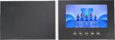 Obrázek produktu pro Yctze 7in HD Video Green Card Digitální brožura Elektronická brožura Video podporuje MP4 AVI MKV JPEG PNG 720p Přehrávání Port typu C 1500mAh Baterie pro marketingovou reklamu