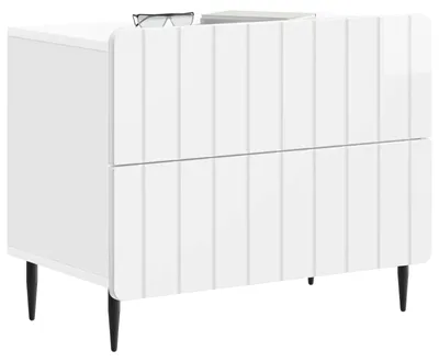 Obrázek produktu pro Noční skříňka Bílá s vysokým leskem 62 x 34,5 x 49,5 cm