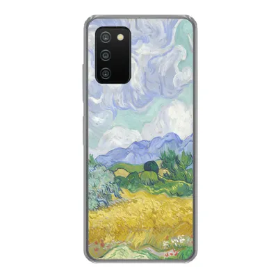 Produktbild von MuchoWow® Handyhülle Schutzhülle Hülle für Samsung Galaxy A03s Weizenfeld mit Zypressen - Vincent van Gogh Silikon Softcase Handy Hülle - Schutz