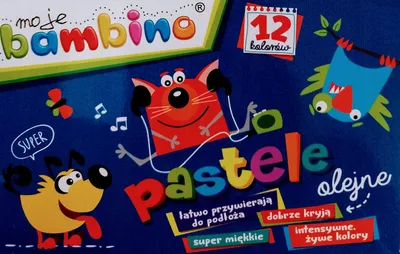 Produktbild von Bambino Ölpastellkreiden 12 Farben für Kinder