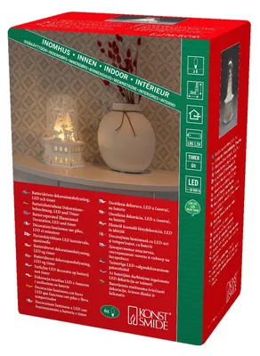Zdjęcie produktu dla Konstsmide 3281-210, Lekka ozdoba, Biały, Drewno, IP20, 6 szt., LED