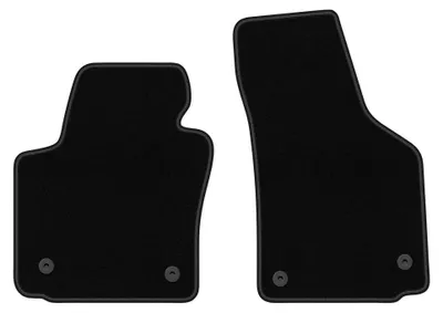 Zdjęcie produktu dla Dywaniki samochodowe welurowe przednie do: Seat Leon II (2005-2012, hatchback) czarne, dopasowane