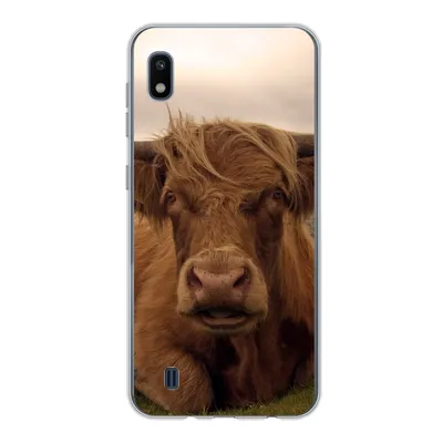 Produktbild von MuchoWow® Handyhülle Schutzhülle Hülle für Samsung Galaxy A10 Schottischer Highlander - Tiere - Berg Silikon Softcase Handy Hülle - Schutzhülle