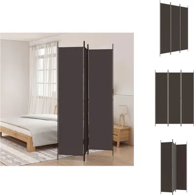 Obrázok produktu pre vidaXL 3-dielny skladací paraván hnedý 150x220 cm látka - oddeľovač miestností