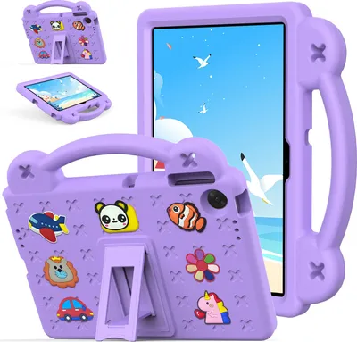 Produktbild von Schutzhülle für Lenovo Tab K10 2nd 10,1" TB-311FU/Tab Tablet 10,1 2025 Niedliche Hülle für Kinder, Stoßfest mit Griff und Ständer Lila