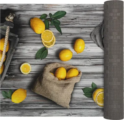 Produktbild von Küchenläufer LUIGI Zitronen pflegeleicht hochwertig Flurläufer Küchenteppich 52x140cm Gelb Robust Teppichläufer