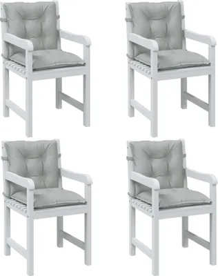 Produktbild von Design Niedriglehner-Auflagen 4 Stk. Melange Hellgrau 100x50x7cm Stoff, Klassische Sofas 2024 Neu