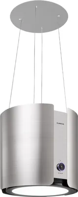 Produktbild von Klarstein Skyfall Smart Dunstabzugshaube - freihängede Abzugshaube, Dunstabzugshaube Umluft/Abluft, App- und Gestensteuerung, 45 x 42 cm (ØxB), 402 m³/h, 200 W, 3 Stufen, LED-Beleuchtung, silber