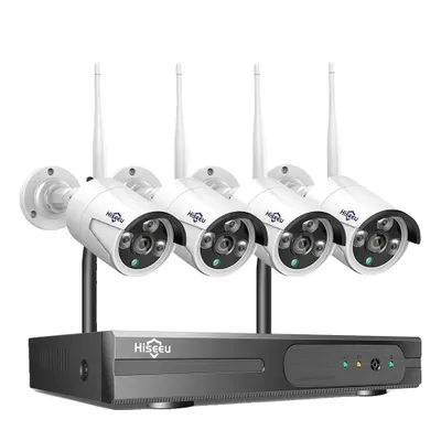 Produktbild von Überwachungskamerasystem, 5MP, Nachtsicht, 3MP 10CH NVR 4 Kameras, Keine-a