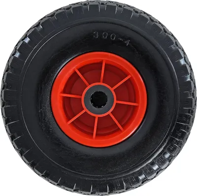 Produktbild von Sackkarrenrad 3.00-4 260x85 Bollerwagenrad mit Luftrad in Rot