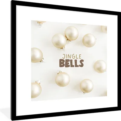 Produktbild von MuchoWow® Gerahmtes Poster Winter - Perle - Weihnachtsschmuck 40x40 cm - Poster mit Schwarzem Bilderrahmen Wandposter Rahmen Foto Bilder - Poster - Plakat im Rahmen