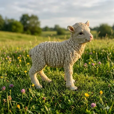Immagine prodotto di Agnellino decorativo – Simpatica statuetta di animale per il giardino e la casa