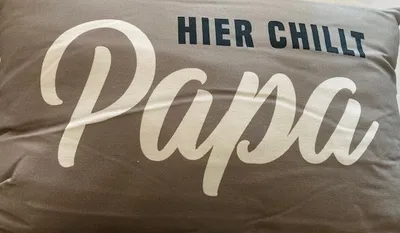 Produktbild von Dekokissen "Hier chillt Papa", 25x40 cm Kuschelkissen