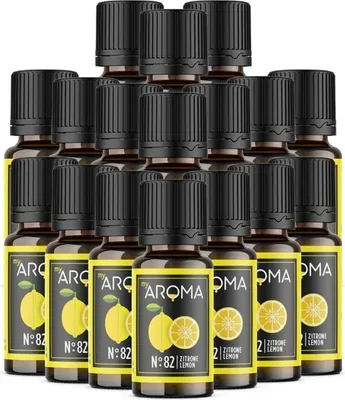 Produktbild von myAROMA flavour drops – Zitrone 17x10ml, zuckerfrei & kalorienfrei, vegan, natürliches Aroma ohne künstliche Farbstoffe