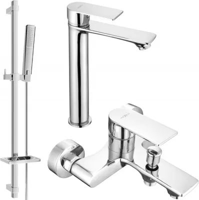 Produktbild von Mexen Royo DQ72 Badewannenset, Chrom - 72213DQ72-00