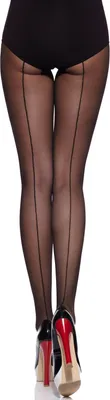 Produktbild von Merry Style Damen Strumpfhose Feinstrumpfhose für offene Schuhe MS 116 20 DEN(Schwarz, L).