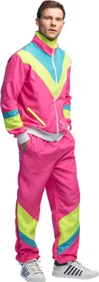 Produktbild von Trainingsanzug „Retro Dude” Herren – Neonrosa M